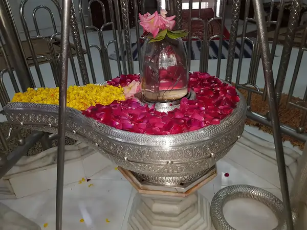 नागेश्वर महादेव ज्योतिर्लिंग मंदिर श्री गंगानगर के गर्भगृह में स्थापित स्फटिक शिवलिंग