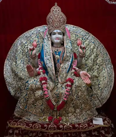 पंचदेव मंदिर झुंझुनू में स्थापित देवी लक्ष्मी की प्रतिमा