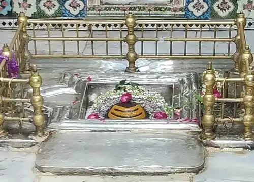 ताड़केश्वर महादेव मंदिर के मुख्य गर्भगृह में स्थित भगवान शिव का स्वयंभू शिवलिंग