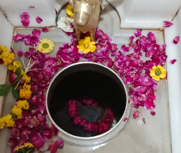 अंबिकेश्वर महादेव मंदिर आमेर के मुख्य गर्भगृह में स्थापित शिव शिला